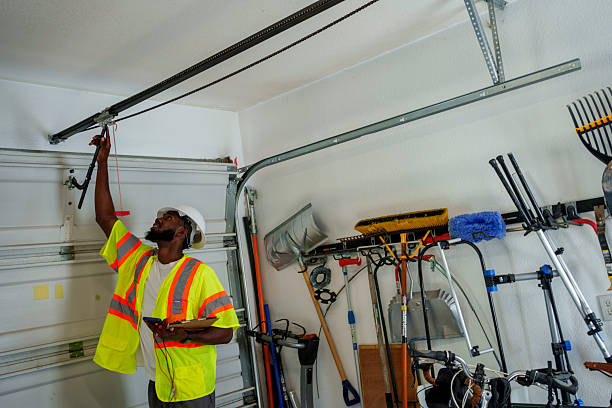 Professional Garage Door Panel Replacement technician working in Houston, AK